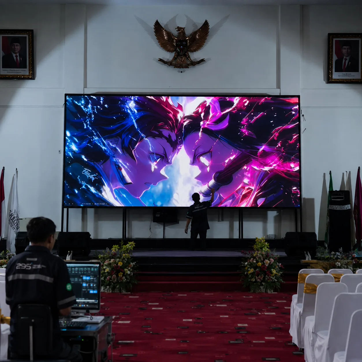 Galeri Instalasi Videotron Aula Universitas Muhammadiyah Kudus