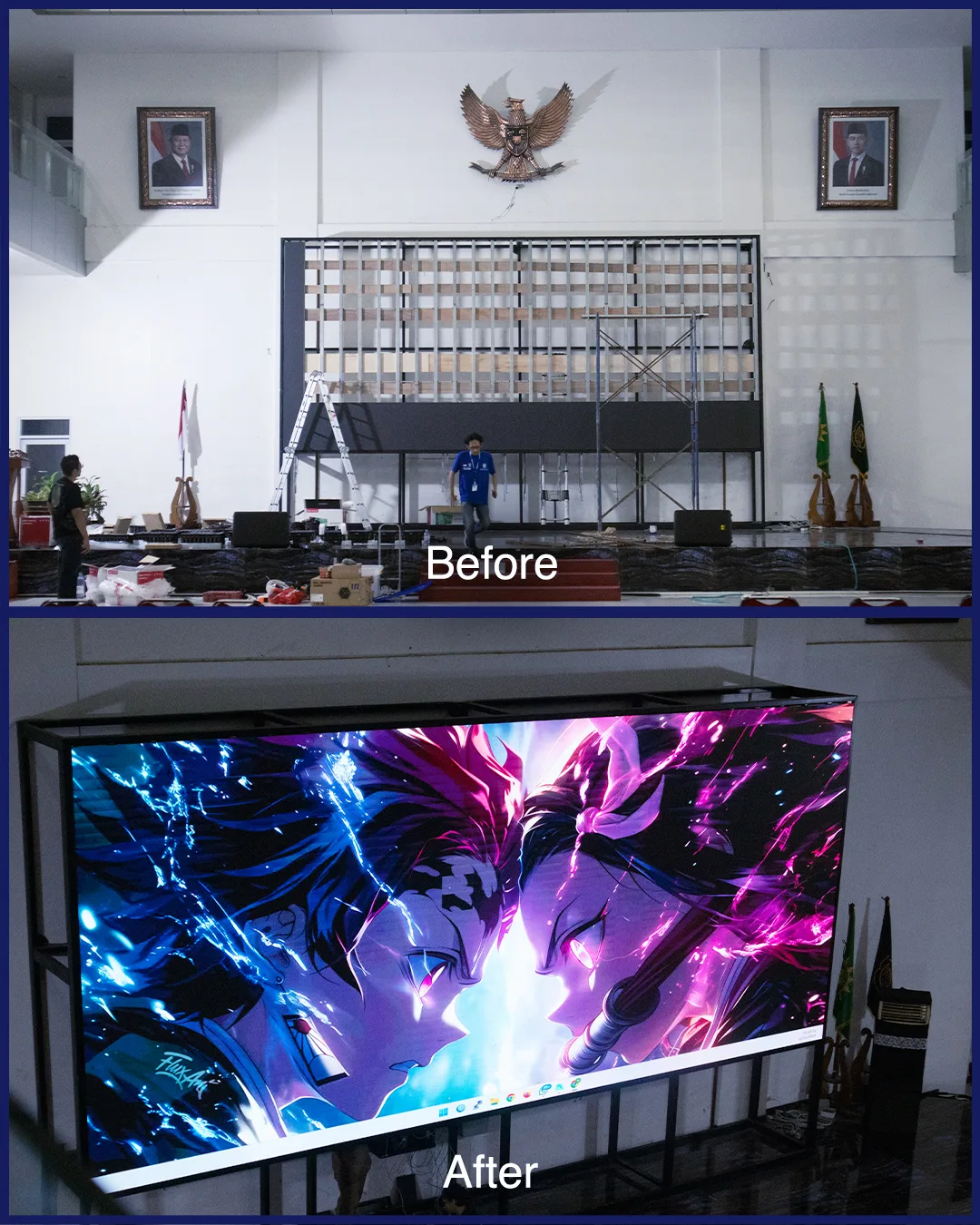Galeri Instalasi Videotron Aula Universitas Muhammadiyah Kudus